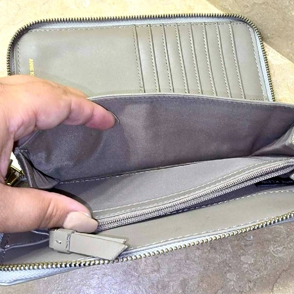 Anne Klein Gray and Light Blue Wallet - Picture 6 of 11